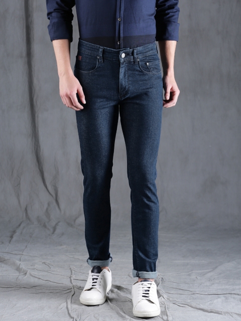 

WROGN Men Navy Blue Slim Fit Mid-Rise Clean Look Stretchable Jeans