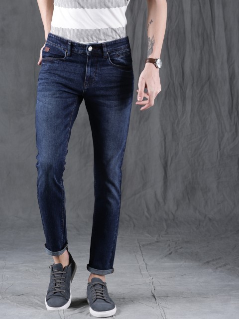

WROGN Men Blue Slim Fit Mid-Rise Clean Look Stretchable Jeans