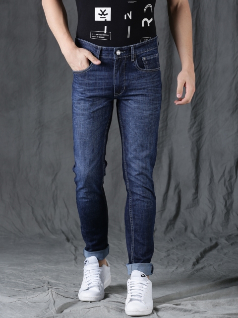 

WROGN Men Blue Skinny Fit Mid-Rise Clean Look Stretchable Jeans