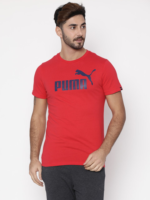 

Puma Men Red Printed Round Neck T-shirt