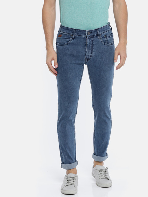 

WROGN Men Blue Slim Fit Mid-Rise Clean Look Stretchable Jeans