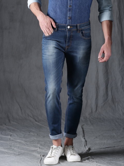 

WROGN Men Blue Slim Fit Mid-Rise Clean Look Stretchable Jeans