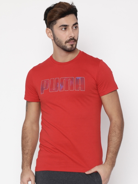 

Puma Men Red Active Hero Solid Round Neck T-shirt