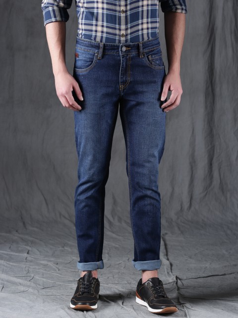 

WROGN Men Blue Slim Fit Mid-Rise Clean Look Stretchable Jeans