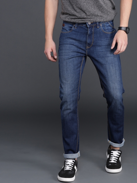 

WROGN Men Blue Slim Fit Mid-Rise Clean Look Stretchable Jeans
