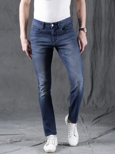 

WROGN Men Blue Slim Fit Mid-Rise Clean Look Stretchable Jeans