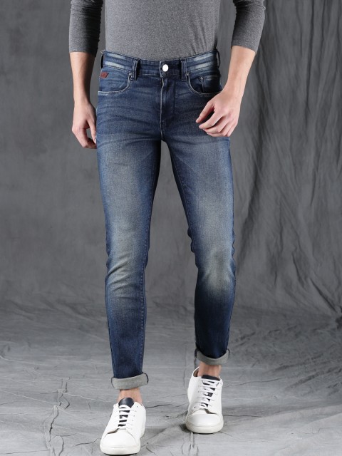 

WROGN Men Blue Slim Fit Mid-Rise Clean Look Stretchable Jeans
