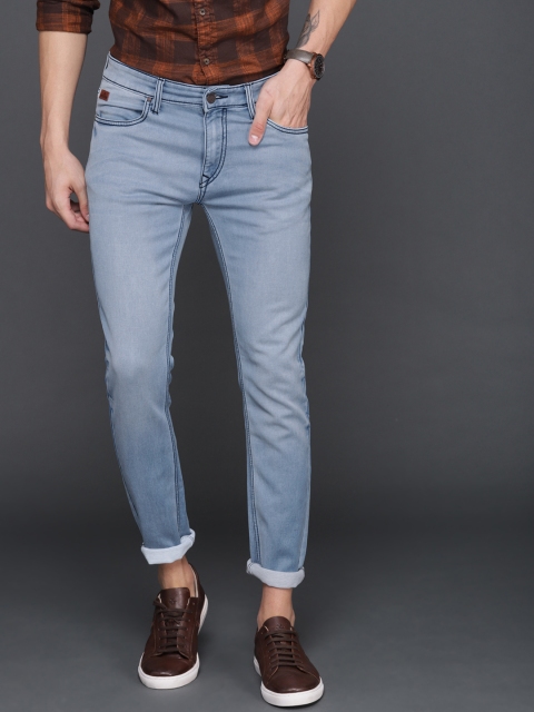 

WROGN Men Blue Skinny Fit Mid-Rise Clean Look Stretchable Jeans