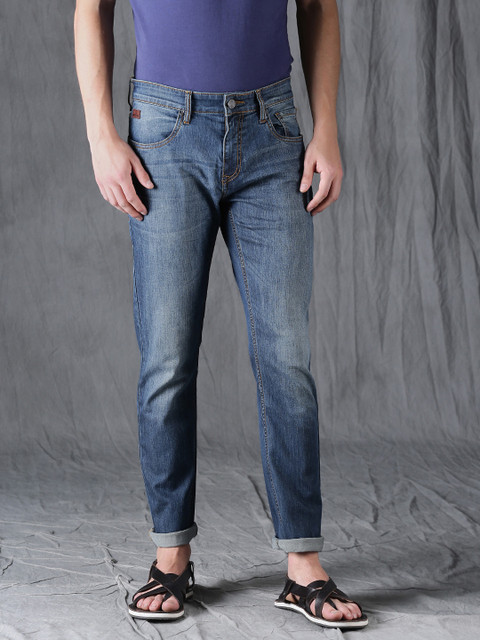 

WROGN Men Blue Slim Fit Mid-Rise Clean Look Stretchable Jeans