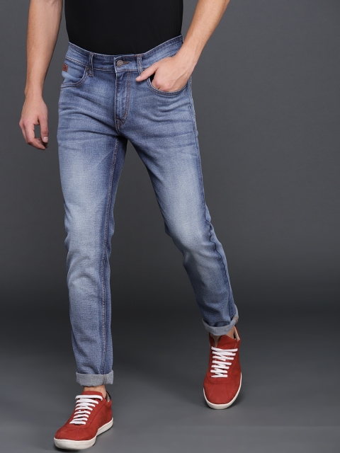 

WROGN Men Blue Slim Fit Mid-Rise Clean Look Stretchable Jeans