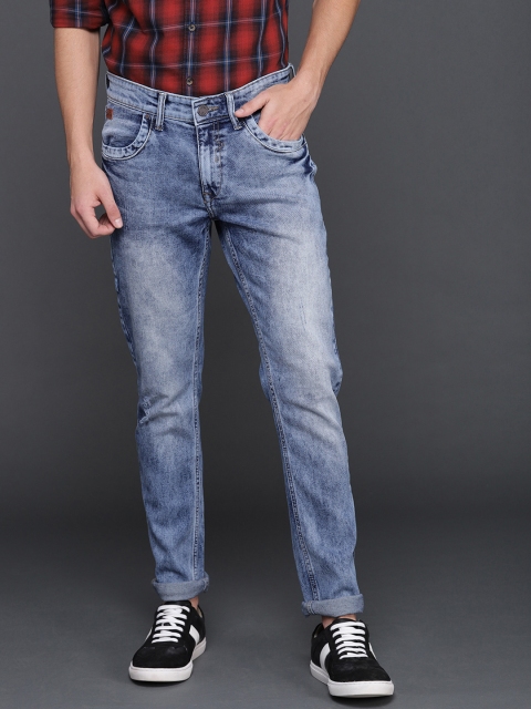 

WROGN Men Blue Slim Fit Mid-Rise Clean Look Stretchable Jeans