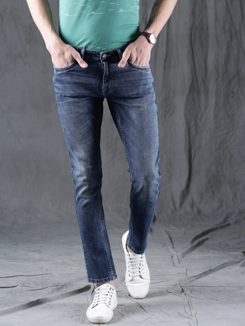 

WROGN Men Blue Slim Fit Mid-Rise Clean Look Stretchable Jeans