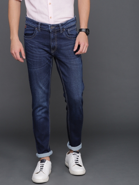 

WROGN Men Blue Slim Fit Mid-Rise Clean Look Stretchable Jeans