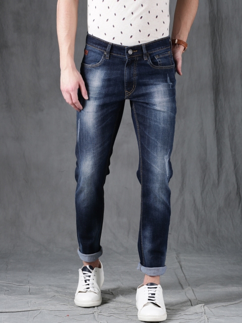 

WROGN Men Blue Slim Fit Mid-Rise Mildly Distressed Stretchable Jeans