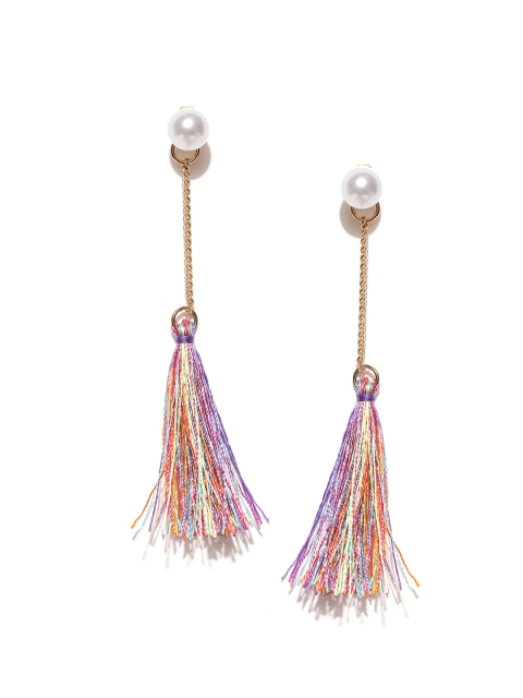 

OOMPH Multicoloured Tasselled Ear Jackets, Multi