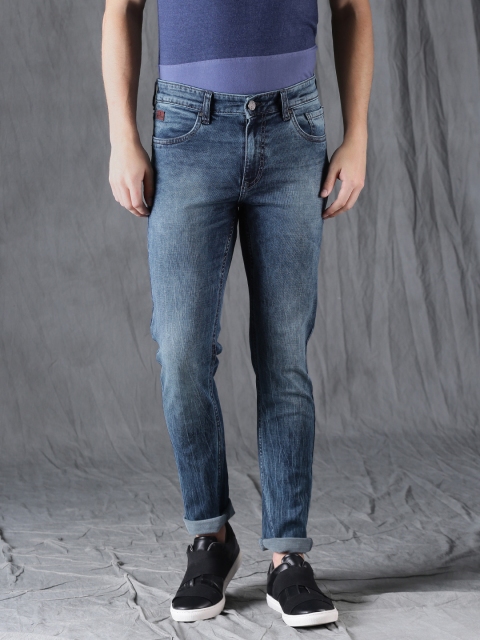 

WROGN Men Blue Slim Fit Mid-Rise Clean Look Stretchable Jeans