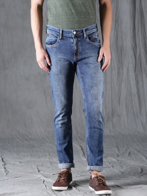 

WROGN Men Blue Regular Fit Mid-Rise Clean Look Stretchable Jeans