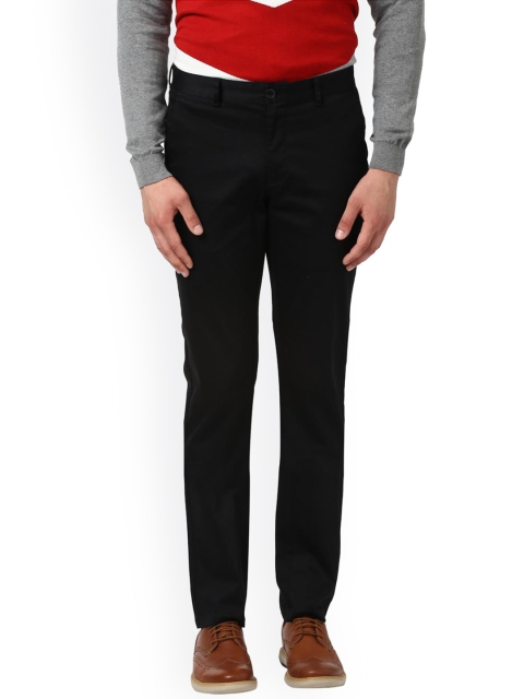 

ColorPlus Men Black & Navy Blue Smart Regular Fit Solid Chinos