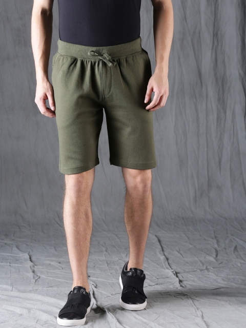

WROGN Men Green Solid Regular Fit Shorts