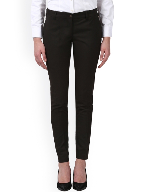 

Park Avenue Woman Women Brown Regular Fit Solid Formal Trousers