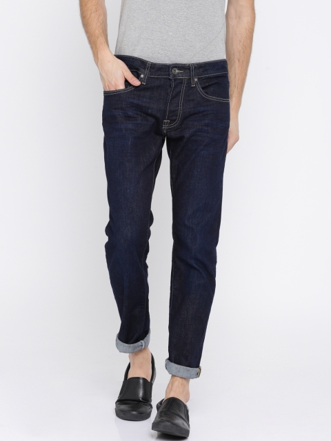 

GAS Men Blue Norton Carrot Regular Fit Low-Rise Clean Look Stretchable Jeans