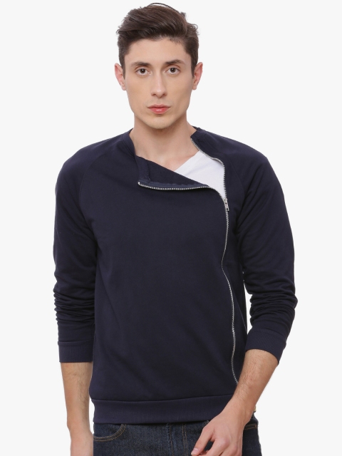 

Campus Sutra Men Blue Solid Sweatshirt