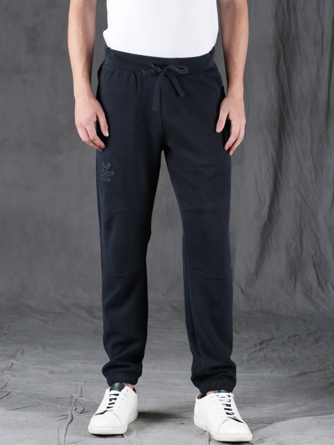 

WROGN Men Navy Blue Solid Joggers