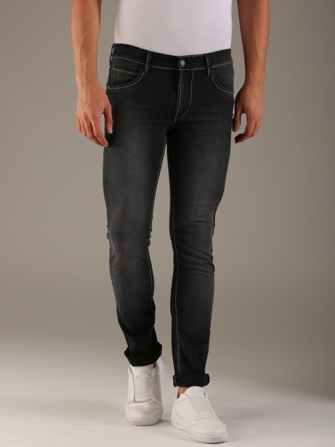 

Flying Machine Men Black Tapered Fit Mid-Rise Clean Look Stretchable Jeans