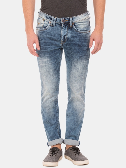 

Flying Machine Men Blue Skinny Fit Mid-Rise Clean Look Stretchable Jeans