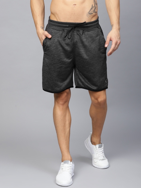 

HRX by Hrithik Roshan Men Charcoal Grey Solid Regular Fit Sports Shorts