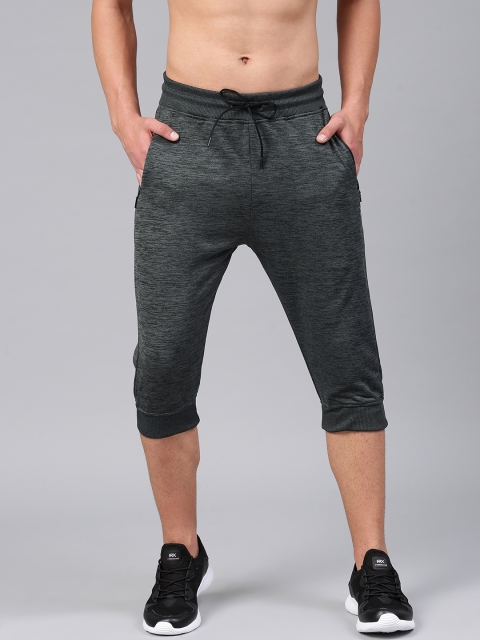 

HRX by Hrithik Roshan Men Charcoal Grey Solid Sports Shorts