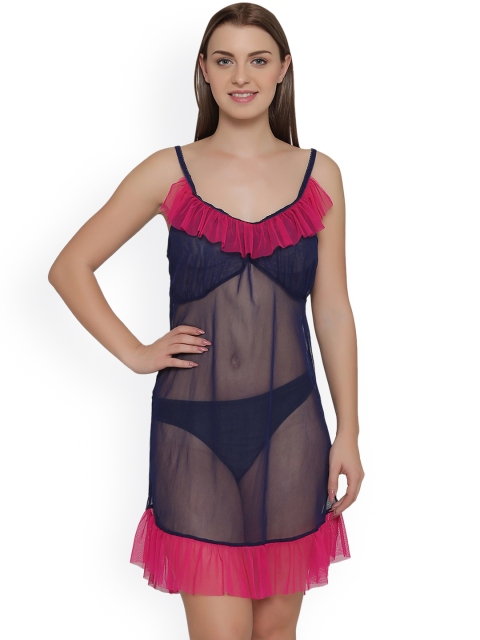 

Clovia Blue Solid Baby Doll NS0958M08XL