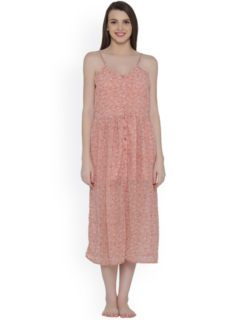 

Clovia Pink Printed Nightdress