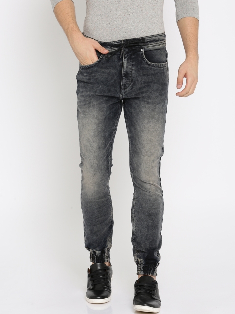

Ecko Unltd Men Charcoal Grey Slim Fit Mid-Rise Clean Look Stretchable Jogger