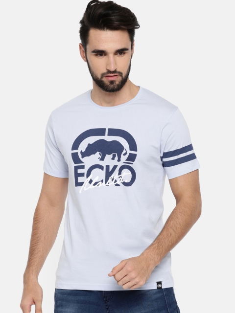 

Ecko Unltd Men Blue Printed Round Neck T-shirt
