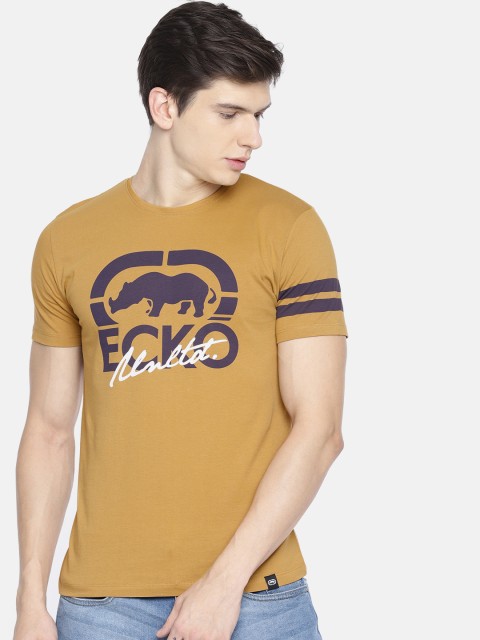 

Ecko Unltd Men Beige Printed Round Neck T-shirt