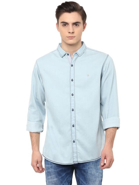 

SPYKAR Men Blue Slim Fit Solid Casual Shirt