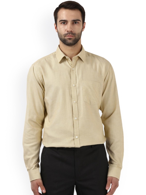 

Park Avenue Men Beige Slim Fit Solid Formal Shirt