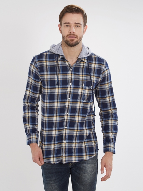 

SPYKAR Men Blue Slim Fit Checked Casual Shirt