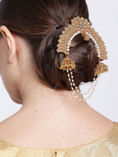 

Priyaasi Gold-Plated Stone-Studded Head Jewellery