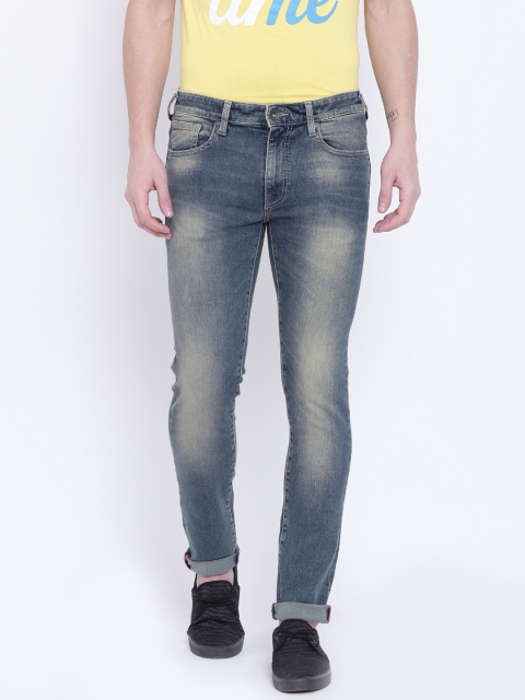 

Pepe Jeans Men Blue Vapour Slim Fit Low-Rise Clean Look Stretchable Jeans