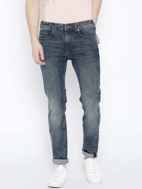 

Pepe Jeans Men Blue Vapour Slim Fit Low-Rise Clean Look Stretchable Jeans