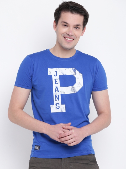 

Pepe Jeans Men Blue Printed Round Neck T-shirt
