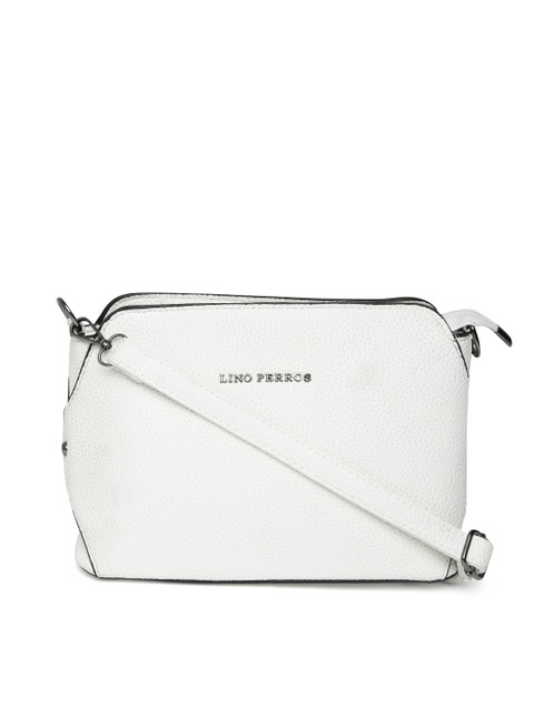 

Lisa Haydon for Lino Perros White Solid Sling Bag