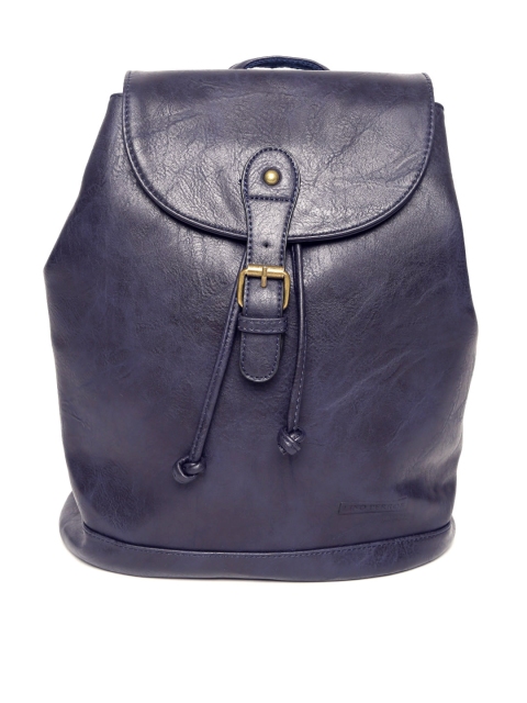 

Lino Perros Women Navy Blue Solid Backpack