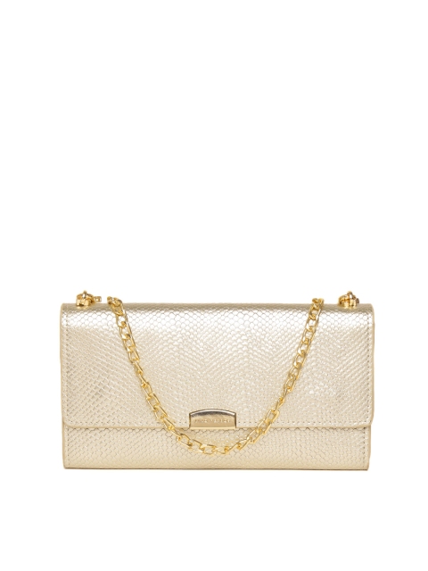 

Lisa Hayden for Lino Perros Gold-Toned Snakeskin-Textured Clutch with Chain Strap