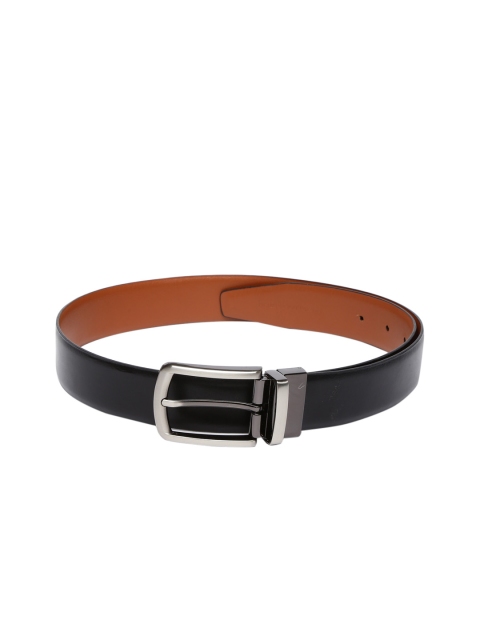 

French Connection Men Tan & Black Reversible Solid Belt