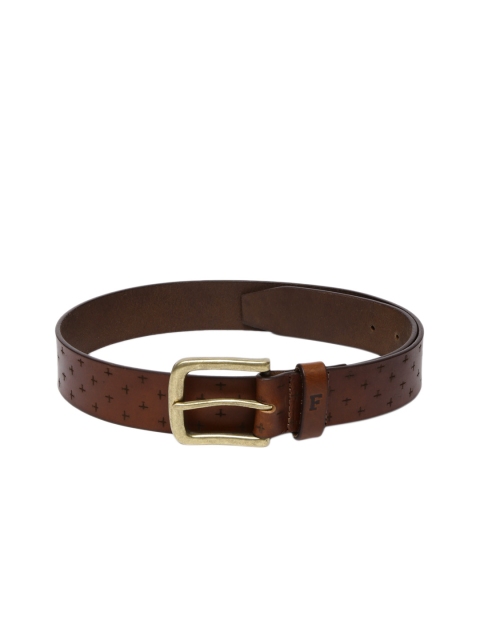 

French Connection Men Brown Textured Belt