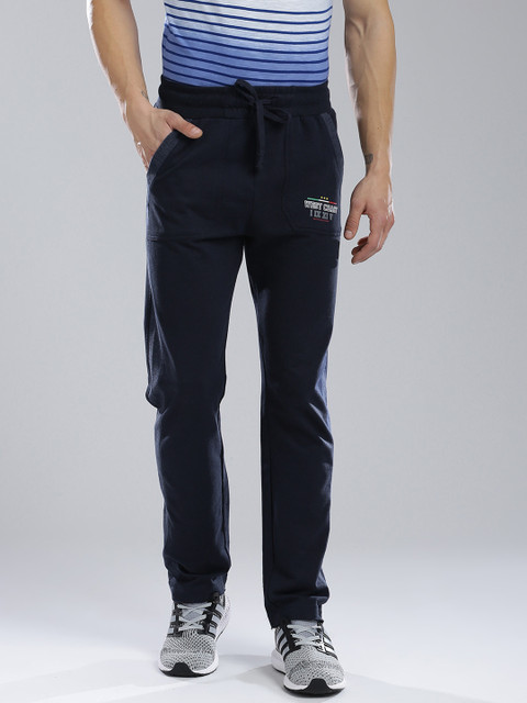 

Masculino Latino Navy Blue Solid Track Pants