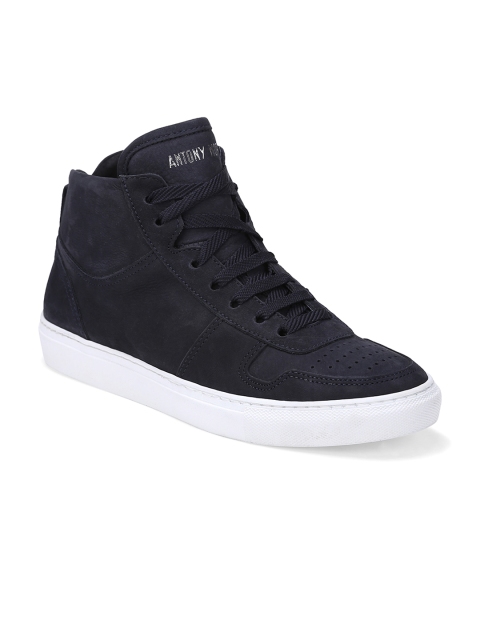 

Antony Morato Men Navy Blue Leather Sneakers
